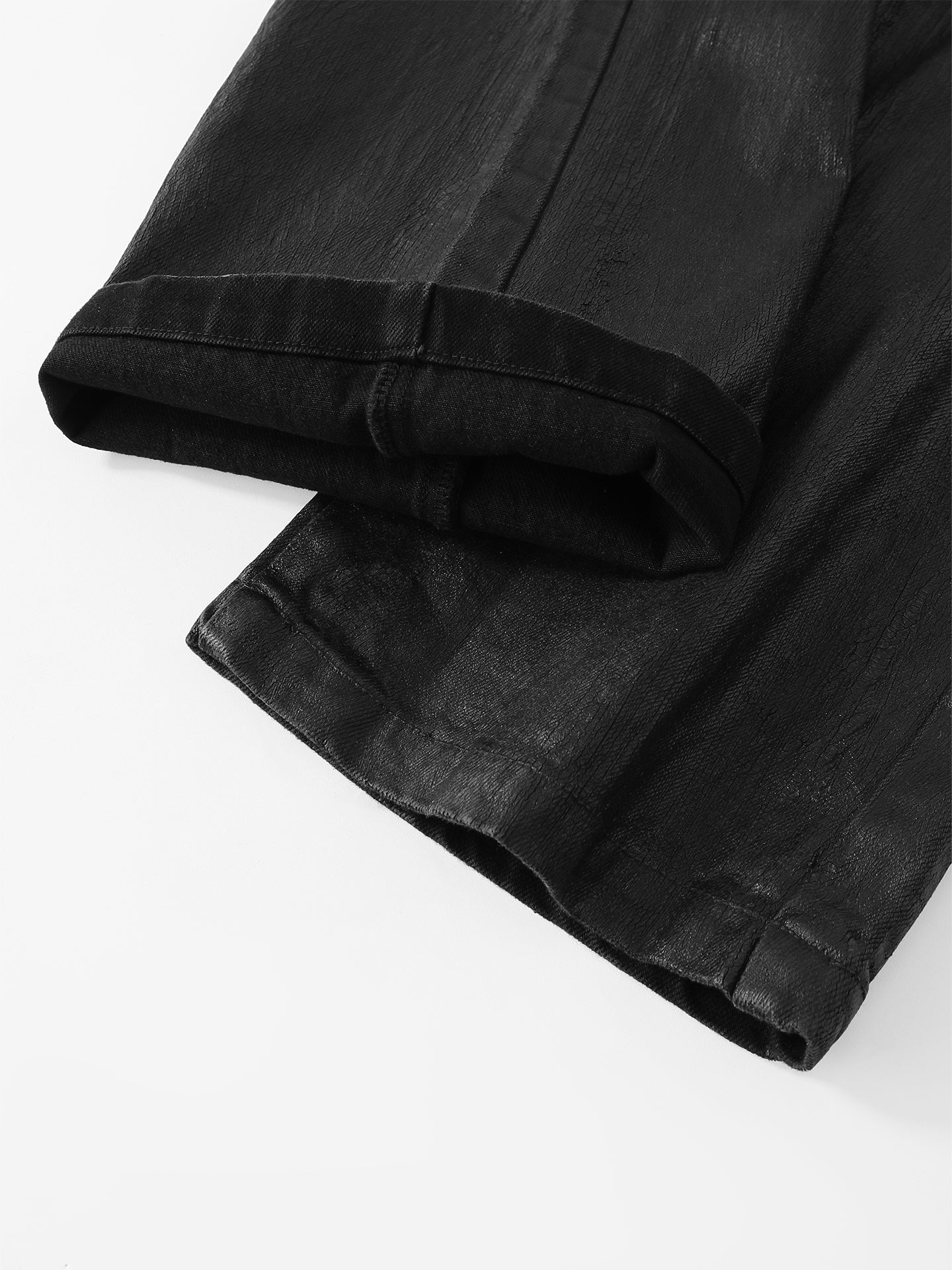 Waxed Flare Denim Trouser