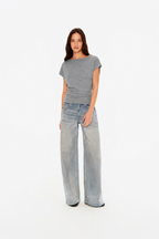 Classic Loose-Fit Asymmetric Shoulder Tee in Four Colors