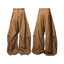 RELABEL Three-dimensional Design (Lines and Angles) – Horizontal and Vertical Combination, Pleated, Draped, Loose-fitting, Curved-leg Trousers