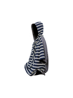 RELABEL (Dream Cut) Wool-Lysol Detachable Hooded Patchwork Striped Short-Sleeved T-shirt
