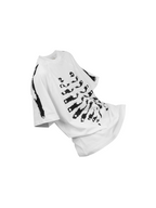 RE-BONE (Skeleton Line) Water-Worn Skeleton Print, Distressed, Loose-Fit Short-Sleeve T-Shirt
