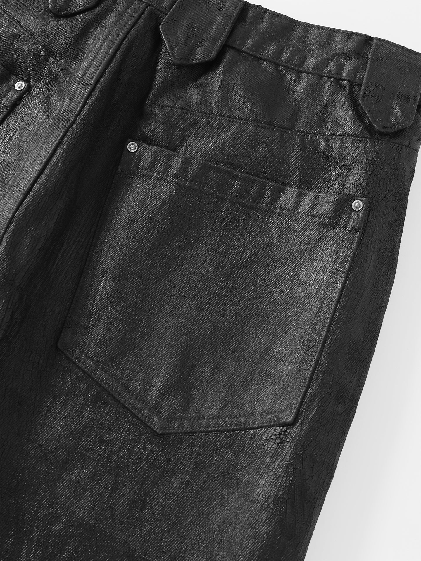 Waxed Flare Denim Trouser