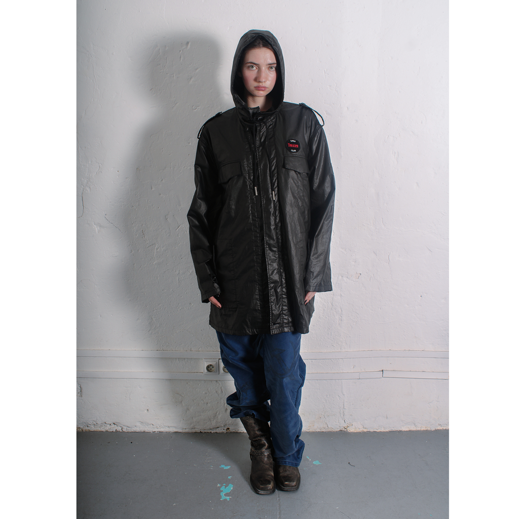 TENXTEN Military Waxed Embroidered Hooded Jacket
