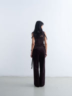Layered Strech Velvet Tank top