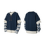 RELABEL Spatial Relationships (Parallel Lines) Four-Colour Striped Patchwork Knot Beaded Mock Three-Piece Long-Sleeved T-Shirt