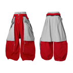 RELABEL Spatial Relations (Chongluan) Double-waistband Nylon Detachable Back Panel Loose Curved-leg Silhouette Casual Trousers