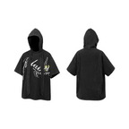 RELABEL (Dreamy Starlight) Detachable Hooded, Machine-Washable, Distressed Denim-Print Crew-Neck Short-Sleeve Commuter T-Shirt