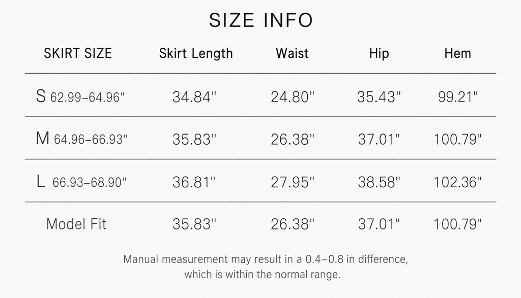Spring Loose-Fit Slim Flowy Maxi Skirt