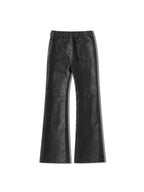 Waxed Flare Denim Trouser