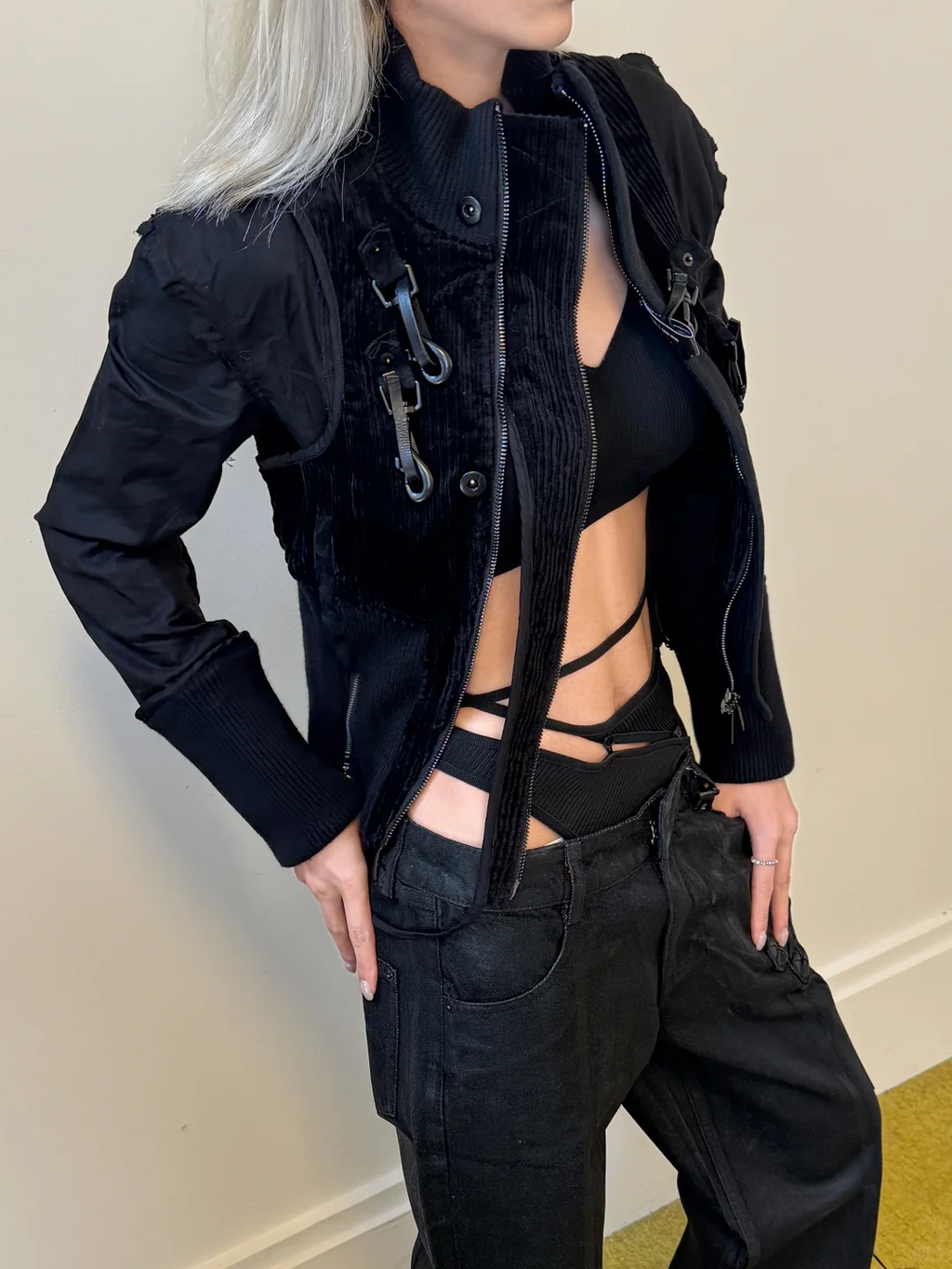Dexonstructed cropped jacket