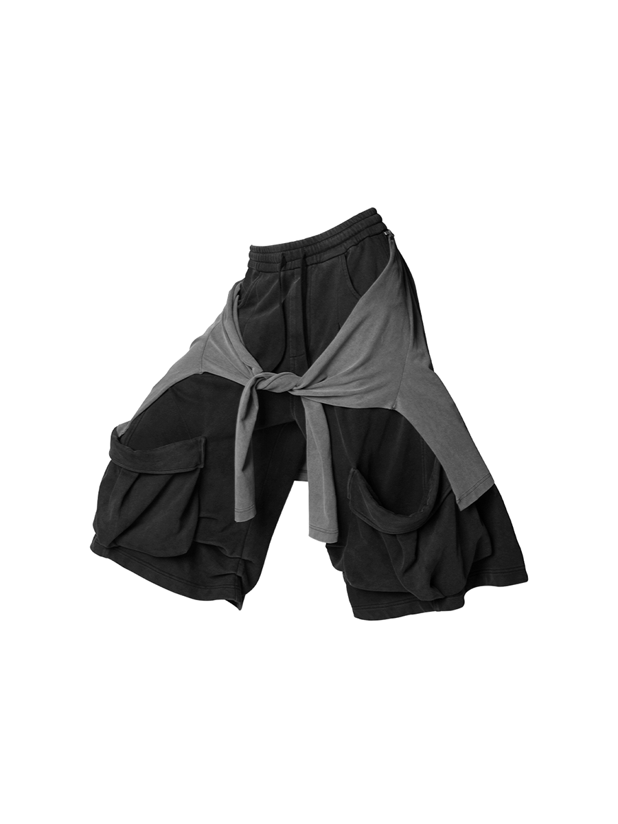 RELABEL Time Element (Continued) – Detachable fly, machine-washable, boxy-fit, large-pocket, cropped sports trousers