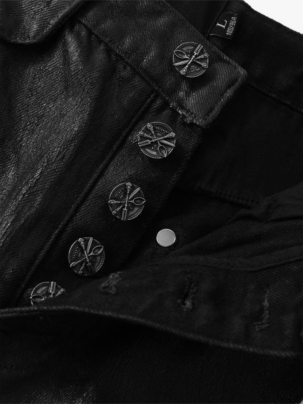 Waxed Flare Denim Trouser