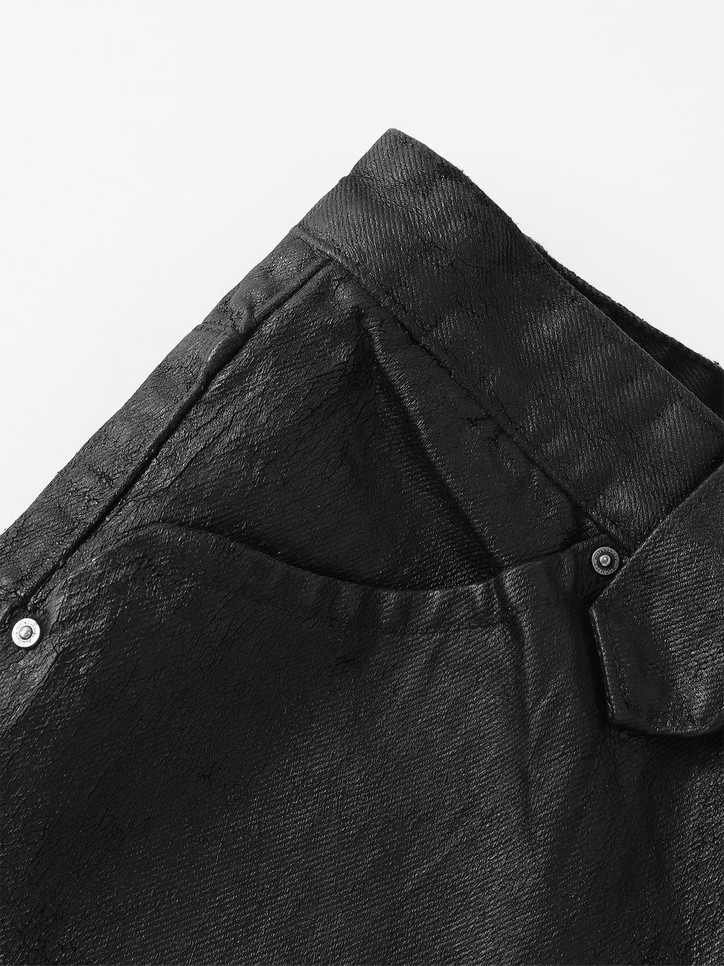 Waxed Flare Denim Trouser