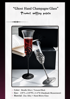 Halloween Ghost Hand Champagne Glass