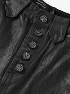 Waxed Flare Denim Trouser