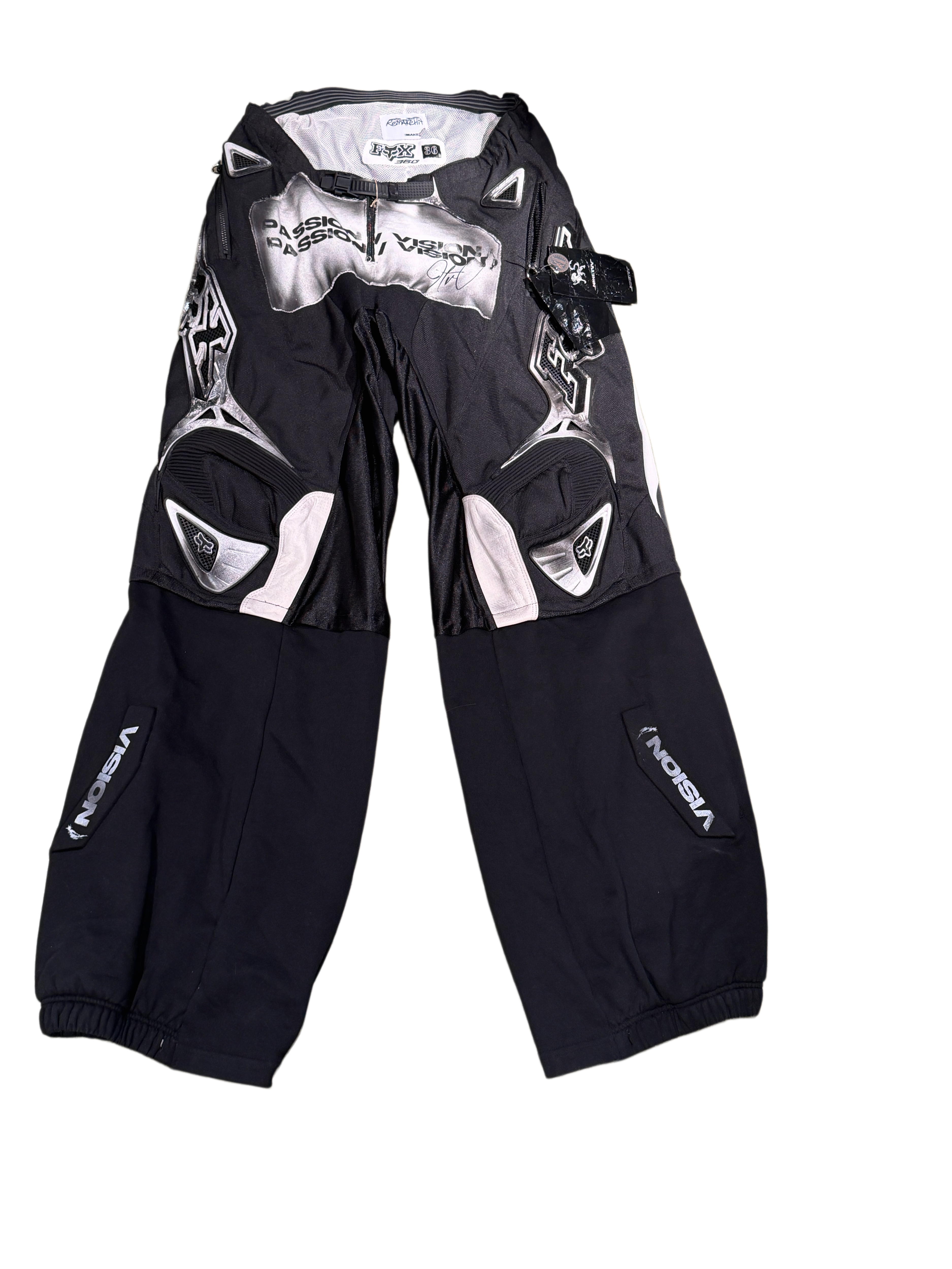 9tw-Motorcyle-lnspored Deconstructed Pants