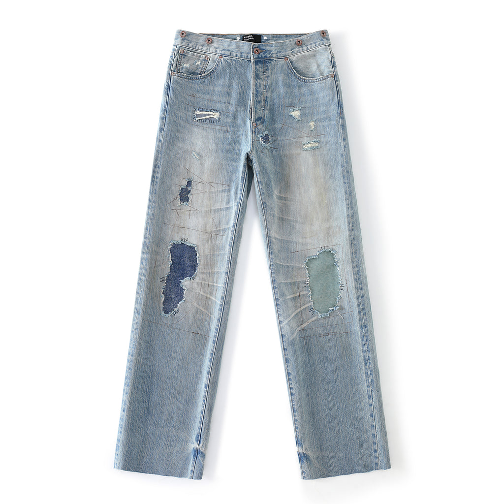 Rust Button Selvedge Denim Trouser