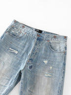 Rust Button Selvedge Denim Trouser