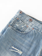 Rust Button Selvedge Denim Trouser