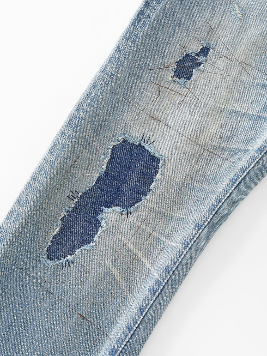 Rust Button Selvedge Denim Trouser