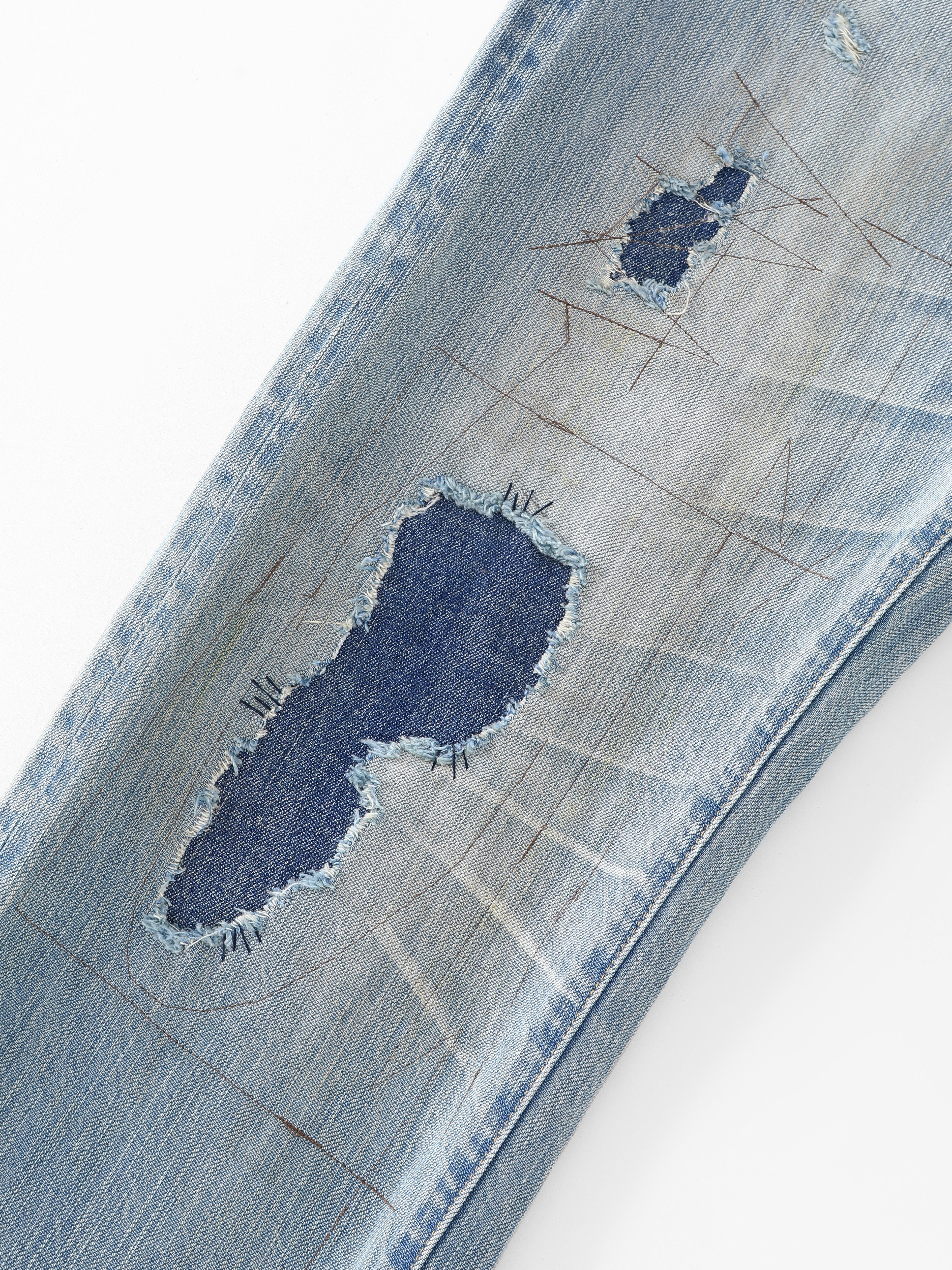 Rust Button Selvedge Denim Trouser