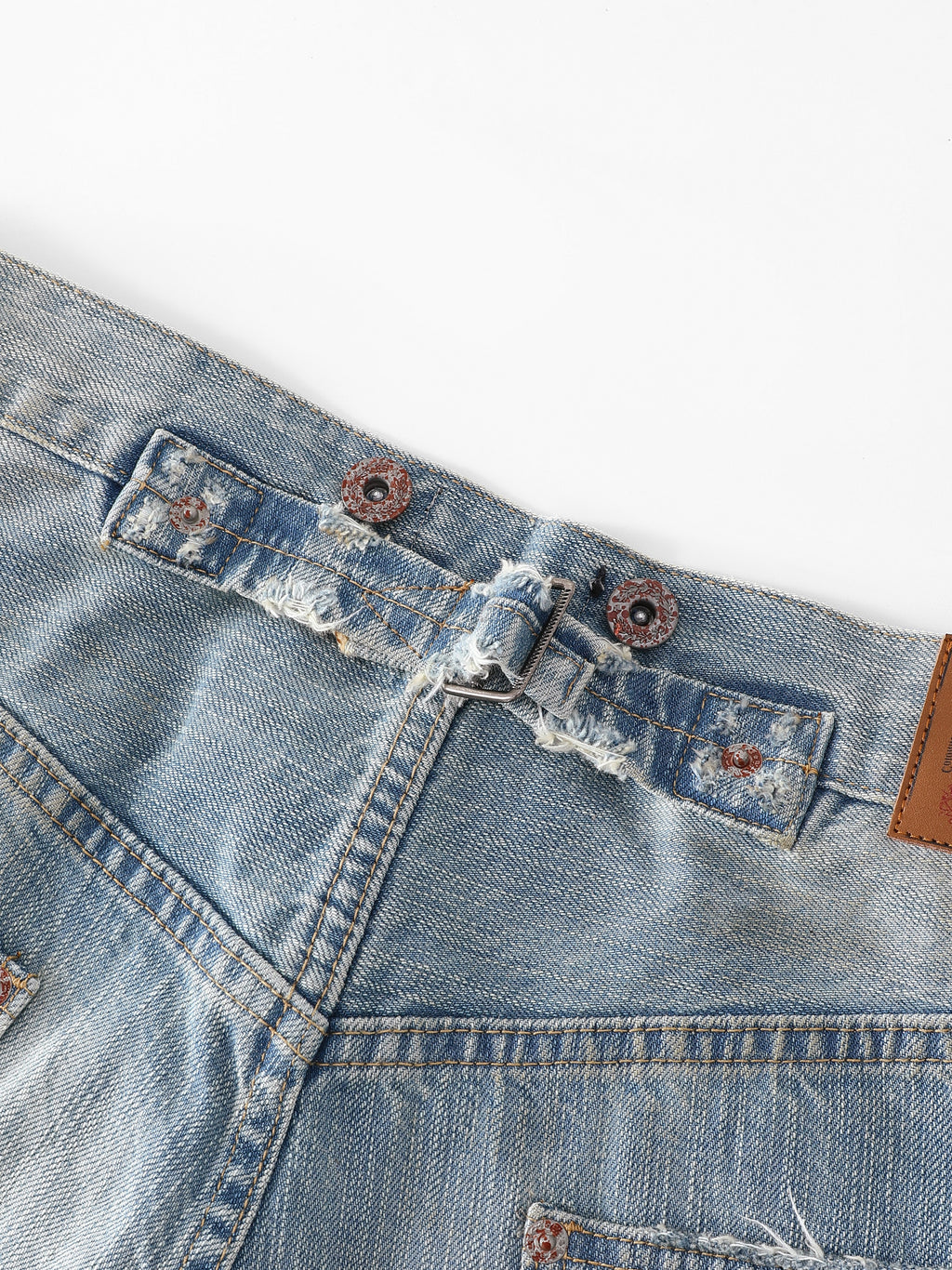 Rust Button Selvedge Denim Trouser
