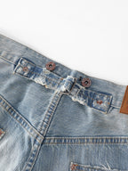 Rust Button Selvedge Denim Trouser