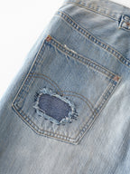 Rust Button Selvedge Denim Trouser