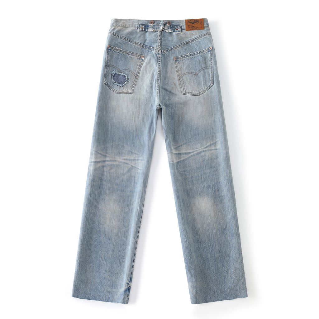 Rust Button Selvedge Denim Trouser