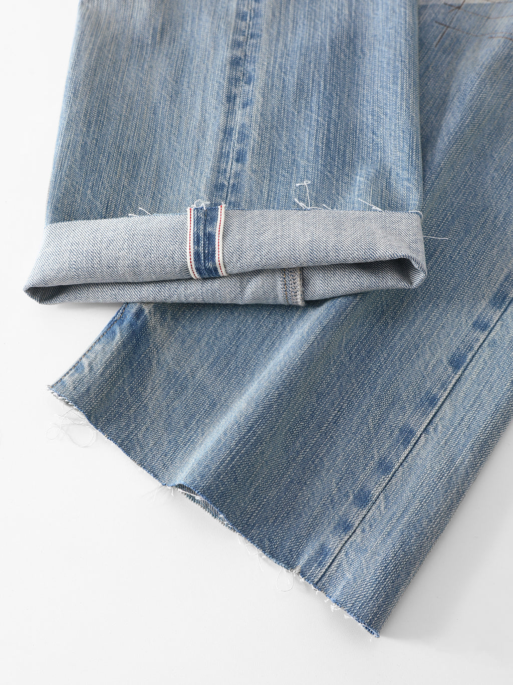 Rust Button Selvedge Denim Trouser