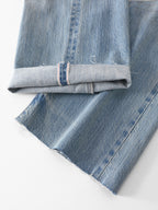 Rust Button Selvedge Denim Trouser