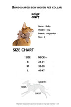16 CLAW CRAFT - Bone-shaped bow woven pet collar
