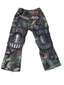 9tw-Camouflage Motocycle-Style Patchwork Deconstruted Pants