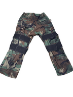 9tw-Camouflage Motocycle-Style Patchwork Deconstruted Pants