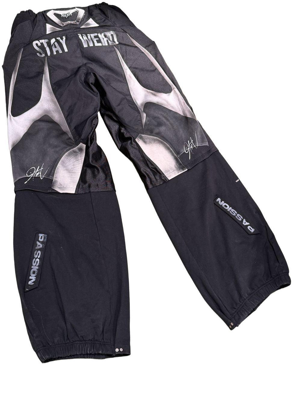 9tw-Motorcyle-lnspored Deconstructed Pants