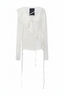 White And Black Long-sleeved Top