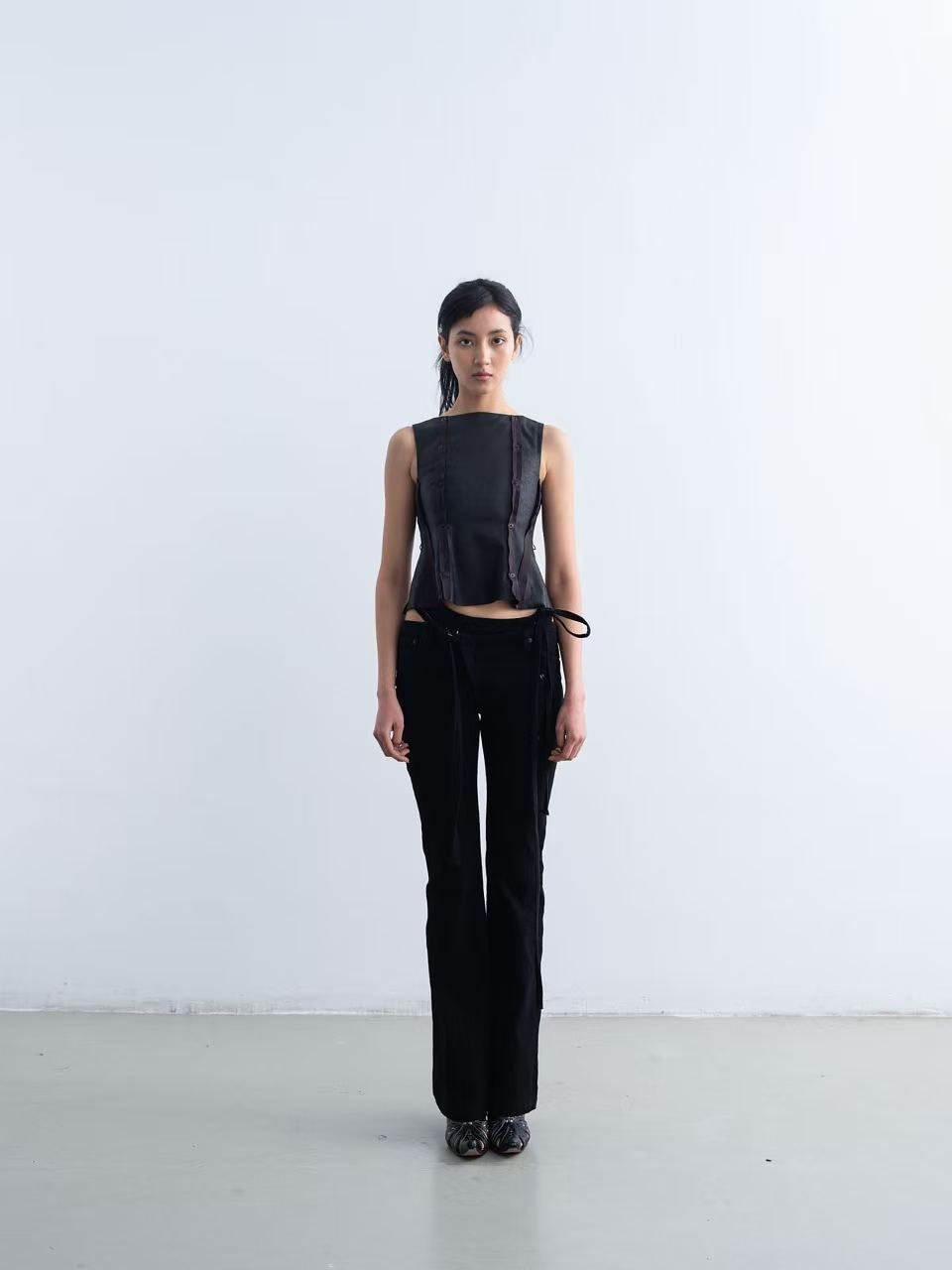 Cropped Leather Top