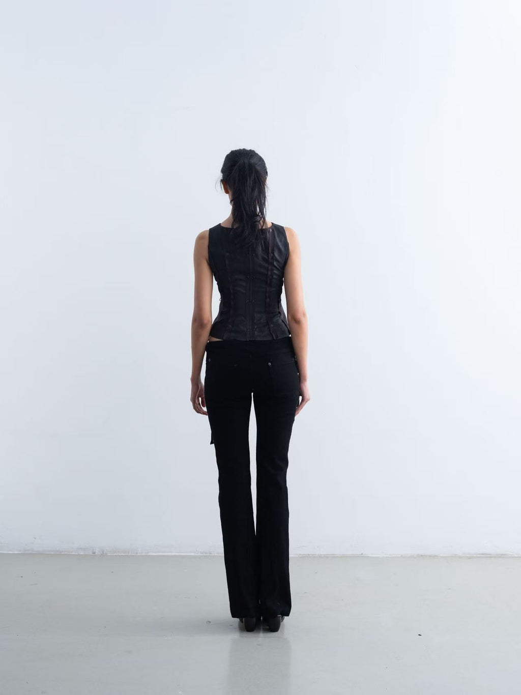 Cropped Leather Top