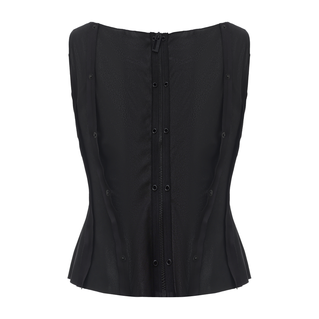 Cropped Leather Top