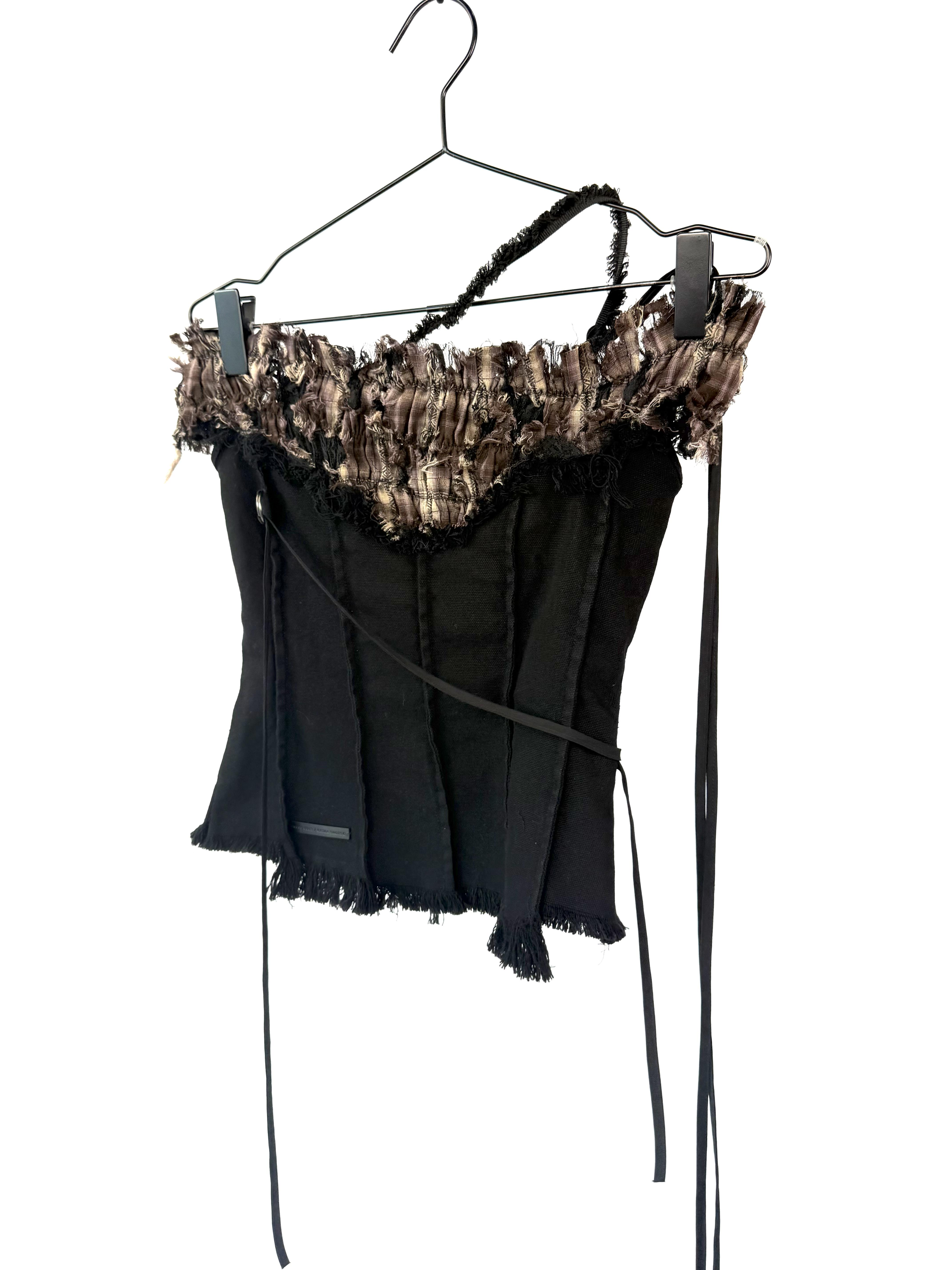 Off-the-Shoulder Patchwork Corset