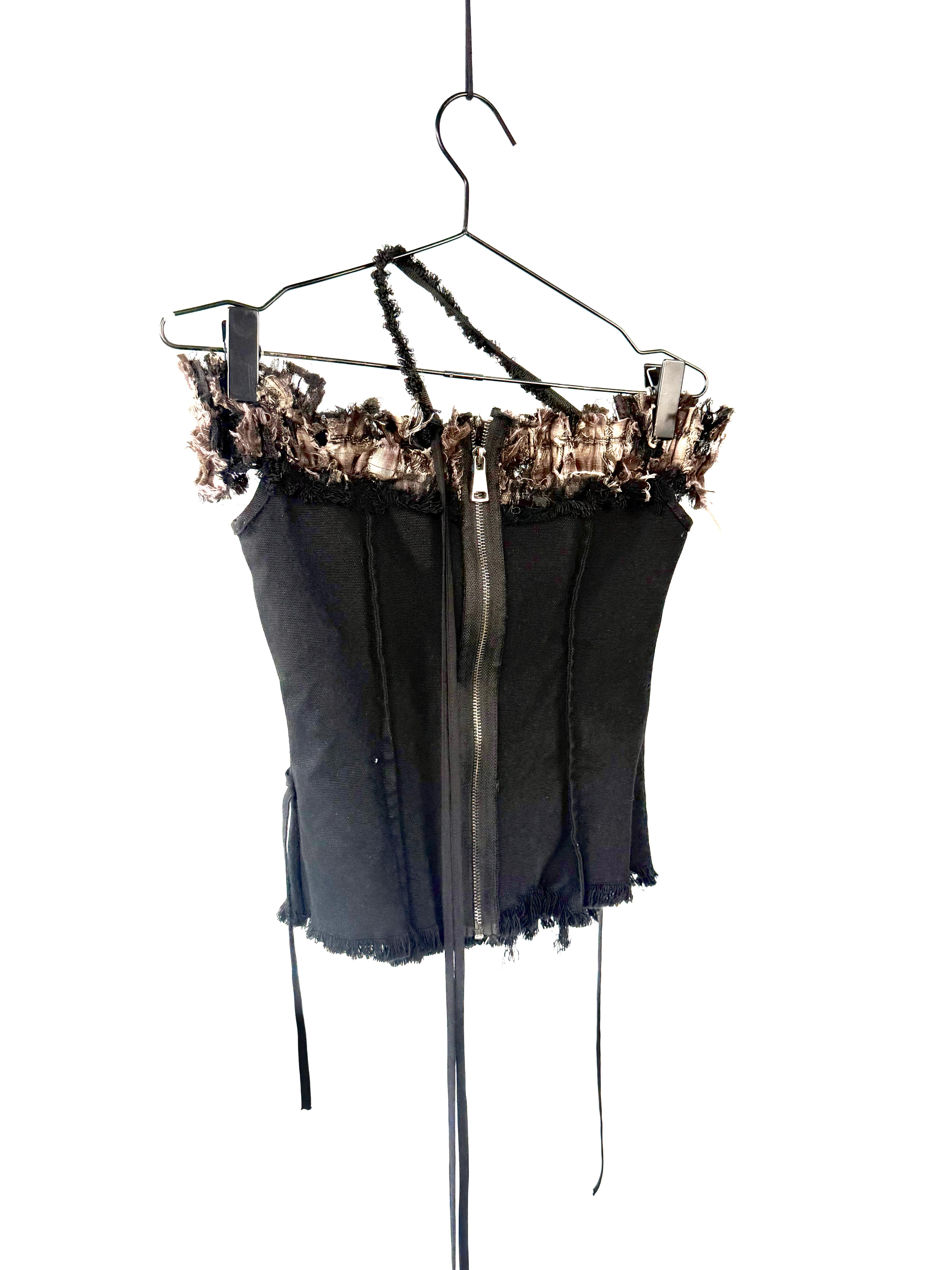 Off-the-Shoulder Patchwork Corset