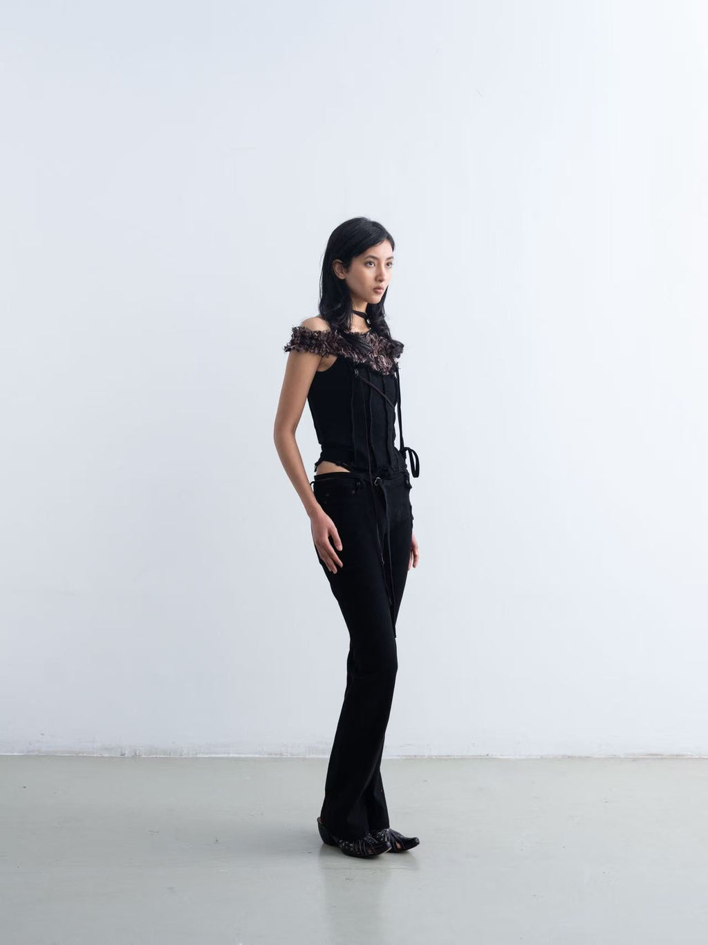 Off-the-Shoulder Patchwork Corset