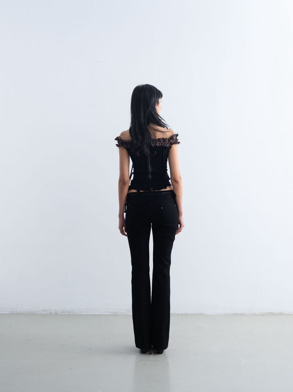 Off-the-Shoulder Patchwork Corset
