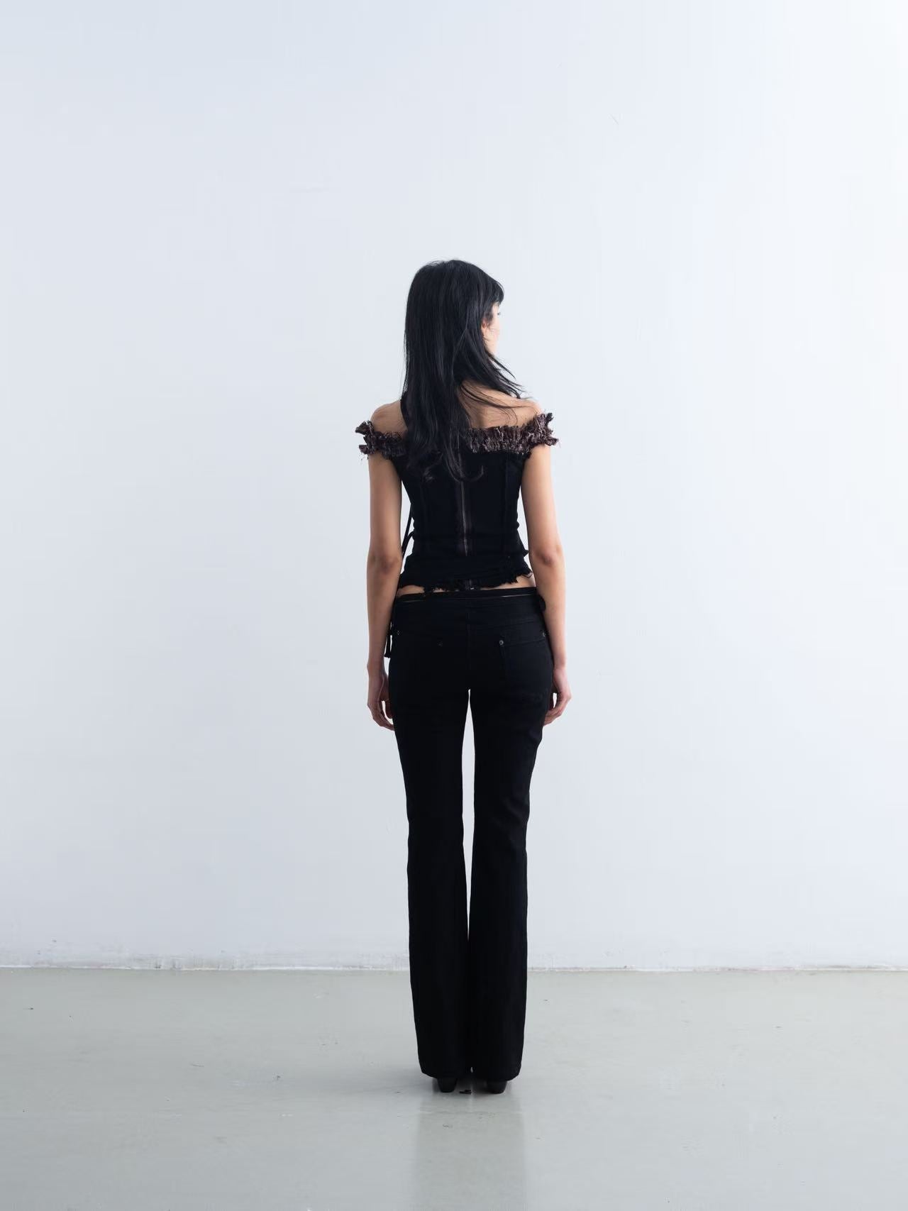 Off-the-Shoulder Patchwork Corset