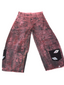 Red Waxed Denim Jeans with Eye-shaped Poxkets