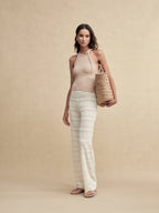 Timeless Capsule Wool-Blend Tie-Neck Knit Tank Top