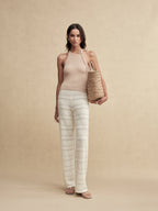 Hemp Patterned Knit Pants