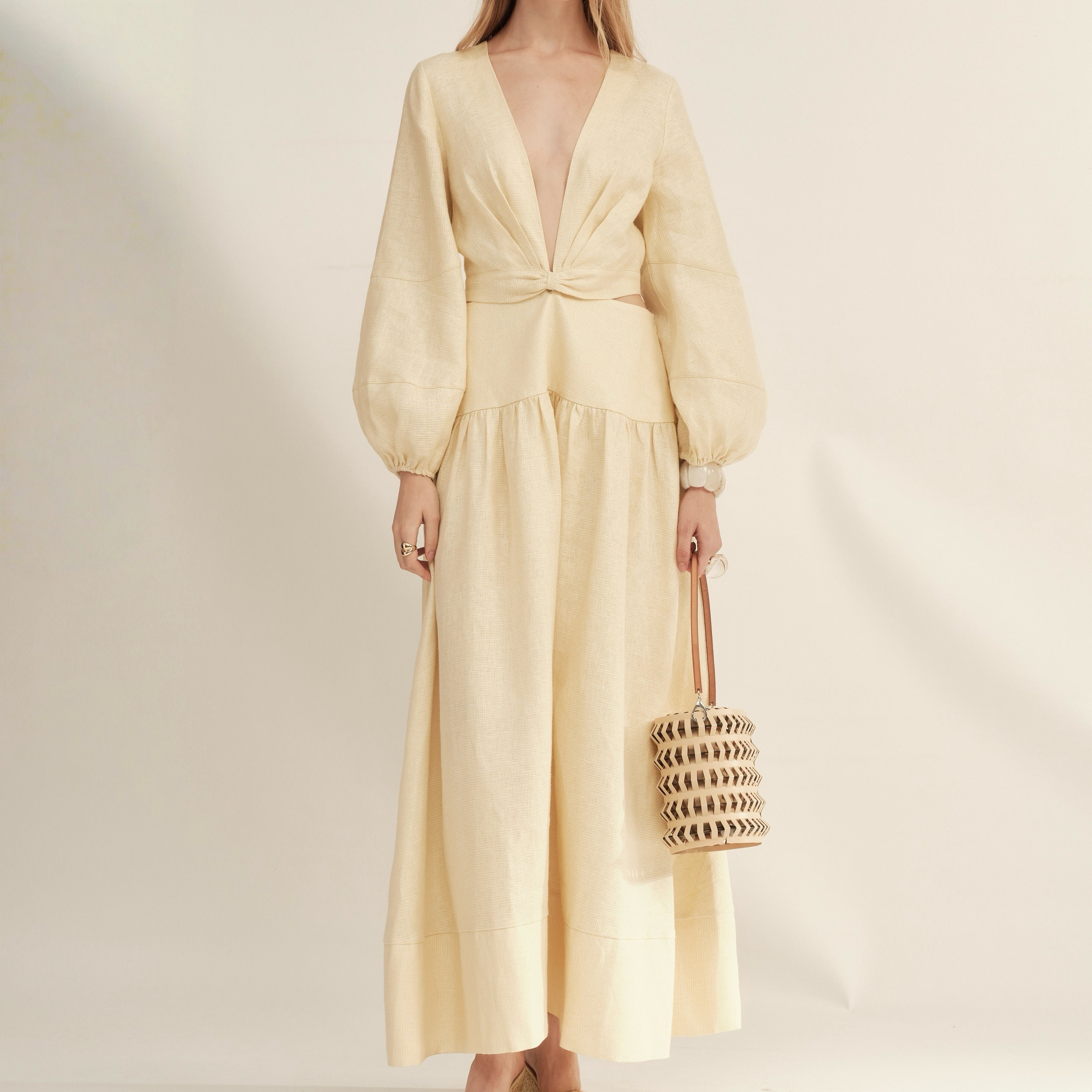 Shimmer Linen Separate Maxi Dress