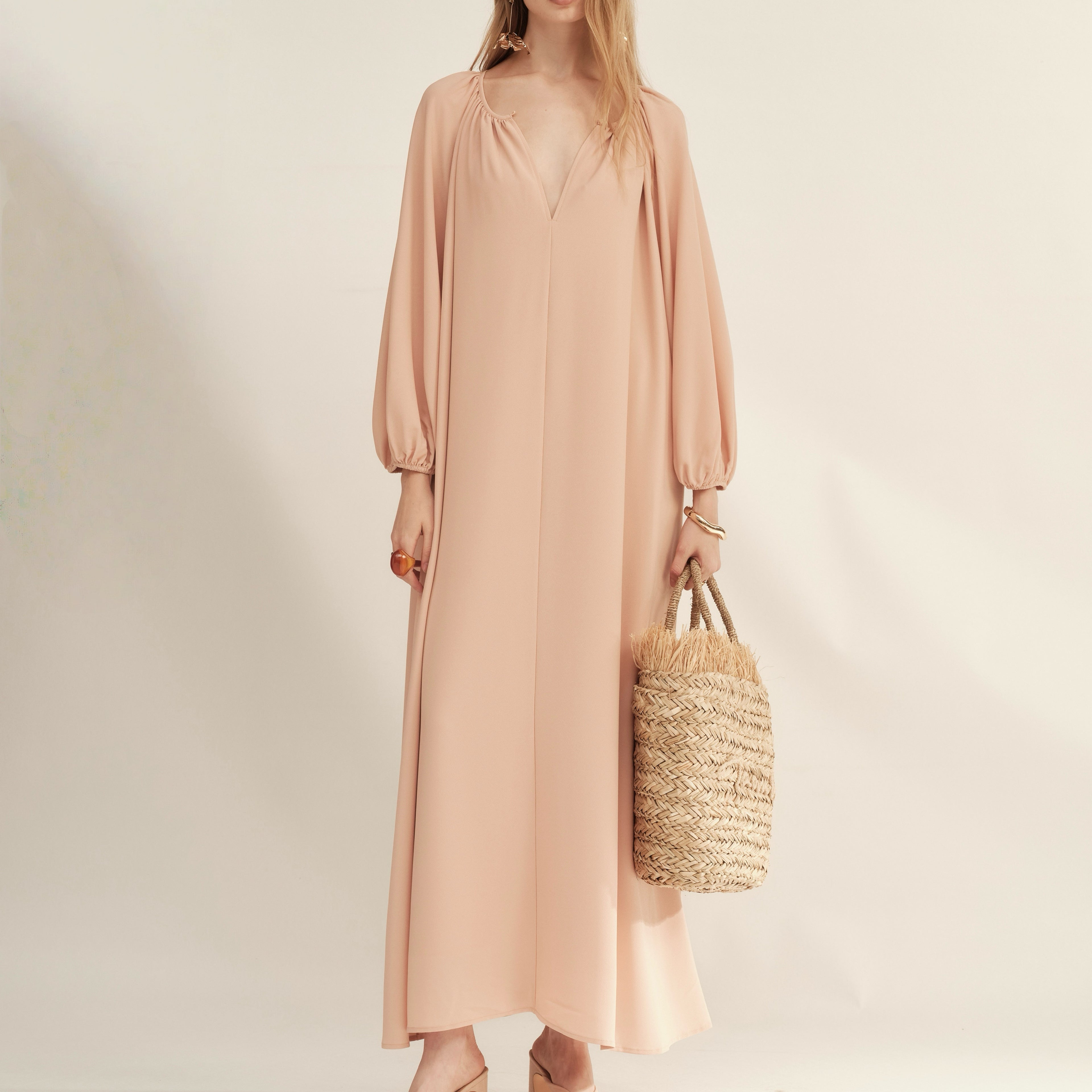 Timeless Capsule Silky Loose-Fit Oversized Maxi Dress