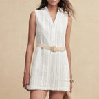 Embroidered Double-Layer Mini Dress